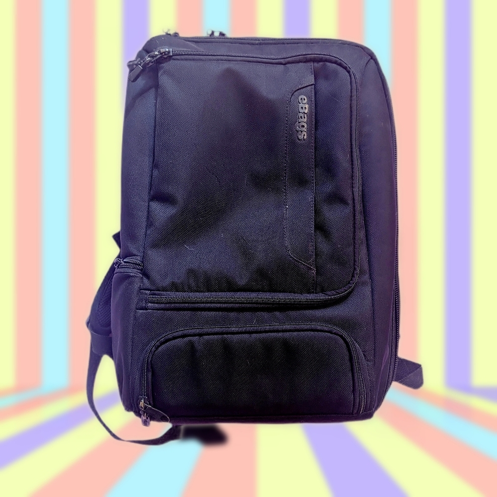 eBags EB2146-16 TLS Travel Professional Slim Laptop Backpack Black Orange